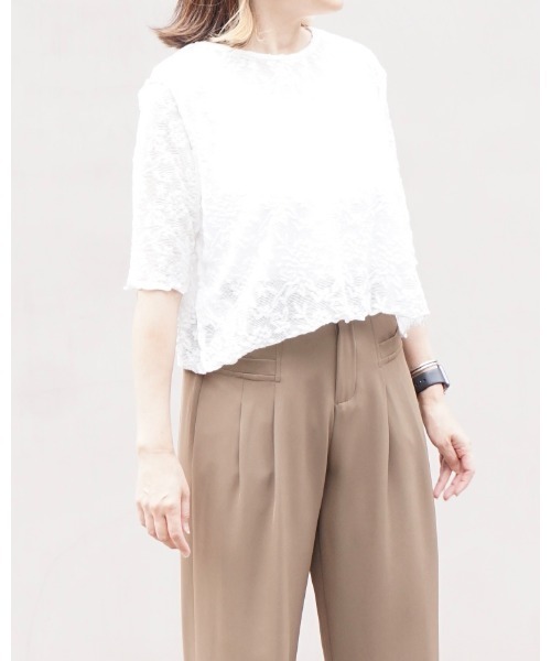 Chouchour(シュシュール)の「【chouchour/シュシュール】パイルジャガード2Wayカーディガン(カーディガン/ボレロ・レディース・ホワイト/ブラック/ブルー・FREE)」の6枚目の写真