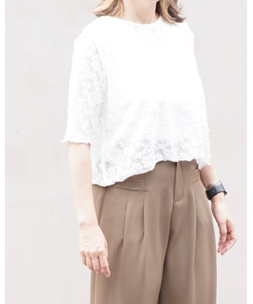 Chouchour(シュシュール)の「【chouchour/シュシュール】パイルジャガード2Wayカーディガン(カーディガン/ボレロ・レディース・ホワイト/ブラック/ブルー・FREE)」の7枚目の写真