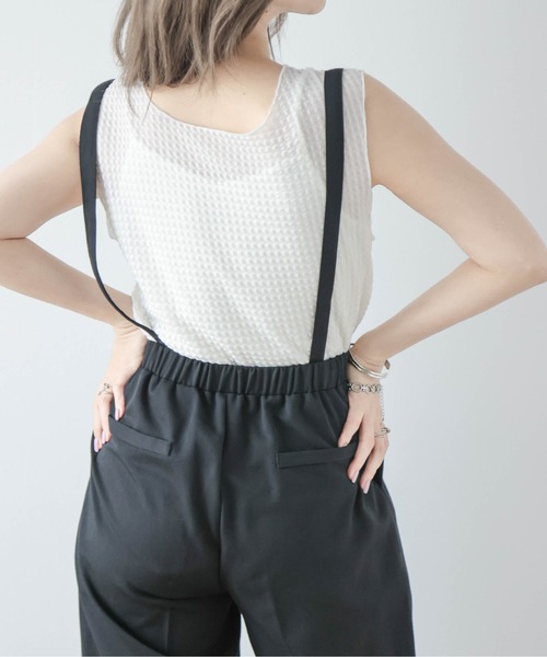 La-gemme(ラジェム)の「チェックジャガードトップス(Tシャツ/カットソー・レディース・グリーン/グレー/ブラック/ホワイト・フリー)」の15枚目の写真