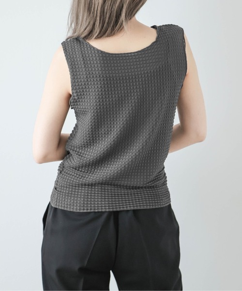 La-gemme(ラジェム)の「チェックジャガードトップス(Tシャツ/カットソー・レディース・グリーン/グレー/ブラック/ホワイト・フリー)」の20枚目の写真