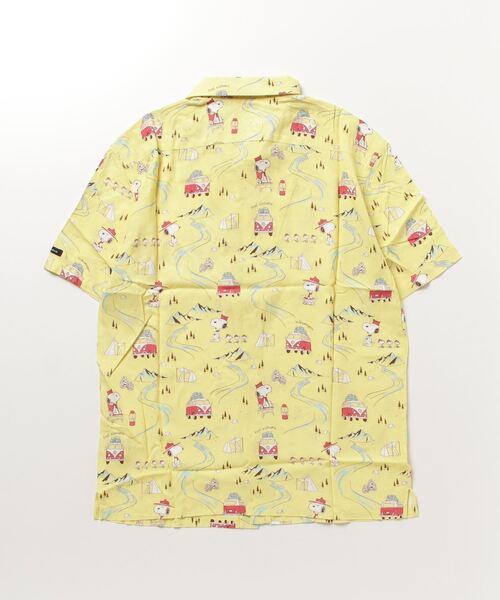 ブラウス シャツ PEANUTS スヌーピー/フォルクスワーゲン ダブルネームコラボ　親子お揃いで着れるアロハシャツ レディース メンズ PEANUTS ブラウス シャツ スヌーピー/フォルクスワーゲン ダブル
