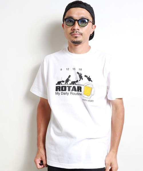 ROTAR(ローター)の「My Daily Routine Tee(Tシャツ/カットソー・メンズ・ホワイト/ブラック/ピンク系その他・SMALL/MEDIUM/LARGE/X-LARGE)」の2枚目の写真