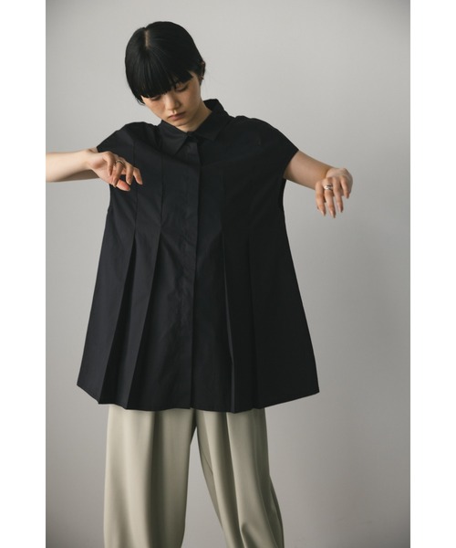 STYLEMIXER(スタイルミキサー)の「タックフレアノースリーブシャツ(シャツ/ブラウス・レディース・ホワイト/ブラック/サックスブルー・FREE)」の11枚目の写真