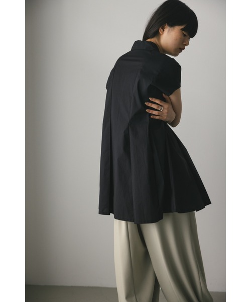STYLEMIXER(スタイルミキサー)の「タックフレアノースリーブシャツ(シャツ/ブラウス・レディース・ホワイト/ブラック/サックスブルー・FREE)」の12枚目の写真
