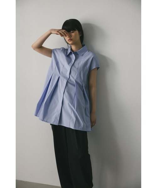 STYLEMIXER(スタイルミキサー)の「タックフレアノースリーブシャツ(シャツ/ブラウス・レディース・ホワイト/ブラック/サックスブルー・FREE)」の16枚目の写真