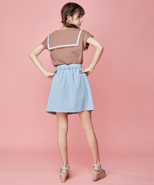 JENNI love（ジェニィラブ）の「接触冷感えり付きTシャツ（Tシャツ/カットソー・キッズ・ブラック/サックスブルー/ブラウン・130cm/140cm/160cm/150cm）」の9枚目の写真