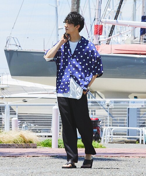 JOURNAL STANDARD relume（ジャーナルスタンダード　レリューム）の「"イージーケア"TECH ブッチャーワンタックイージーパンツ（スラックス・メンズ・ベージュ/ブラック/チャコールグレー・MEDIUM/LARGE）」の4枚目の写真