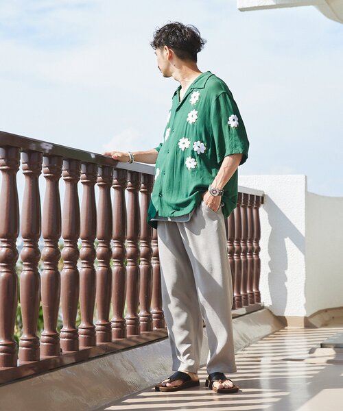 JOURNAL STANDARD relume（ジャーナルスタンダード　レリューム）の「"イージーケア"TECH ブッチャーワンタックイージーパンツ（スラックス・メンズ・ベージュ/ブラック/チャコールグレー・MEDIUM/LARGE）」の8枚目の写真