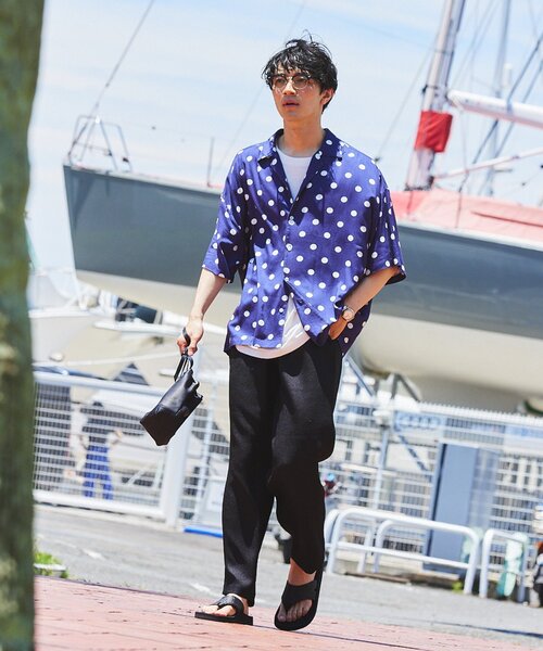 JOURNAL STANDARD relume（ジャーナルスタンダード　レリューム）の「"イージーケア"TECH ブッチャーワンタックイージーパンツ（スラックス・メンズ・ベージュ/ブラック/チャコールグレー・MEDIUM/LARGE）」の10枚目の写真