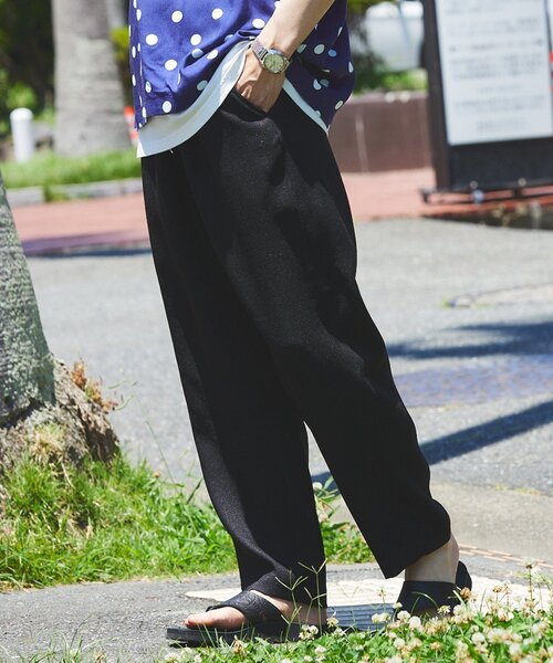 JOURNAL STANDARD relume（ジャーナルスタンダード　レリューム）の「"イージーケア"TECH ブッチャーワンタックイージーパンツ（スラックス・メンズ・ベージュ/ブラック/チャコールグレー・MEDIUM/LARGE）」の12枚目の写真