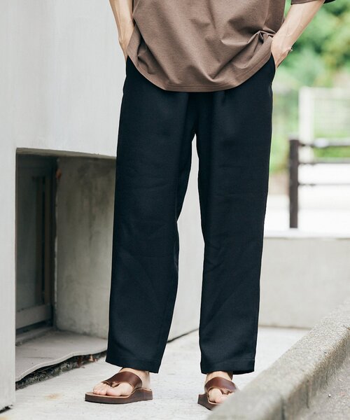 JOURNAL STANDARD relume（ジャーナルスタンダード　レリューム）の「"イージーケア"TECH ブッチャーワンタックイージーパンツ（スラックス・メンズ・ベージュ/ブラック/チャコールグレー・MEDIUM/LARGE）」の17枚目の写真