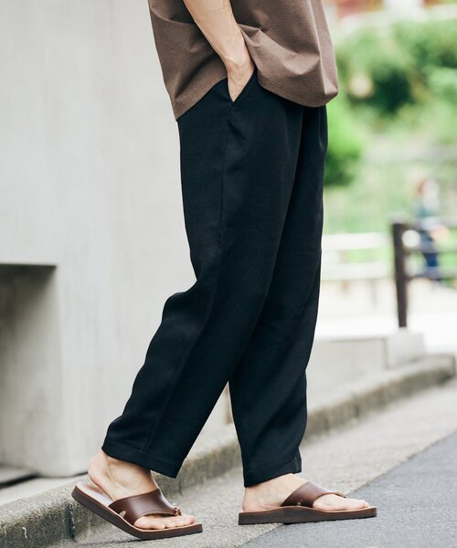 JOURNAL STANDARD relume（ジャーナルスタンダード　レリューム）の「"イージーケア"TECH ブッチャーワンタックイージーパンツ（スラックス・メンズ・ベージュ/ブラック/チャコールグレー・MEDIUM/LARGE）」の20枚目の写真