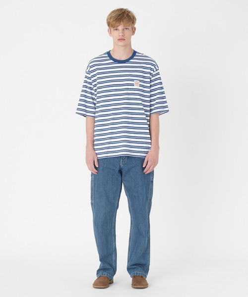 Levi's（リーバイス）の「Levi's/リーバイス WORKWEAR Tシャツ ブルー STRIPE LIMOGES（Tシャツ/カットソー・メンズ・ブルー・M/L/S/XL）」の4枚目の写真