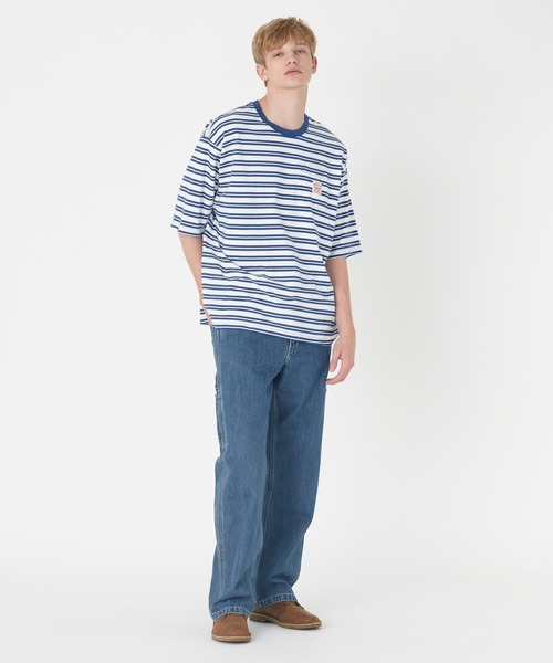 Levi's（リーバイス）の「Levi's/リーバイス WORKWEAR Tシャツ ブルー STRIPE LIMOGES（Tシャツ/カットソー・メンズ・ブルー・M/L/S/XL）」の6枚目の写真