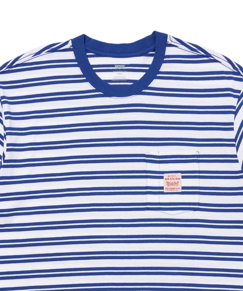 Levi's（リーバイス）の「Levi's/リーバイス WORKWEAR Tシャツ ブルー STRIPE LIMOGES（Tシャツ/カットソー・メンズ・ブルー・M/L/S/XL）」の9枚目の写真