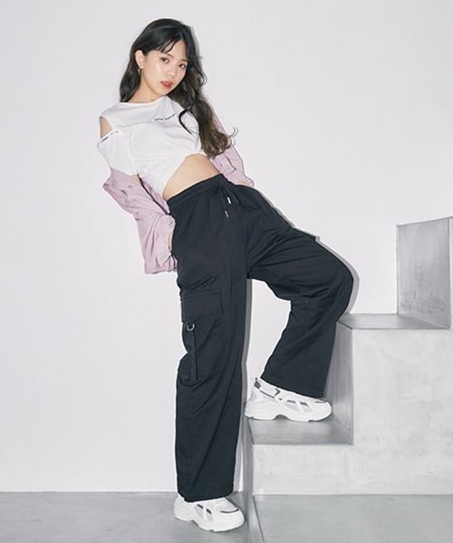 LOVETOXIC（ラブトキシック）の「【LTXC】ドローコードカーゴパンツ（その他パンツ・キッズ・カーキ/ラベンダー/オフホワイト/ブラック・LL/S/M/L）」の3枚目の写真