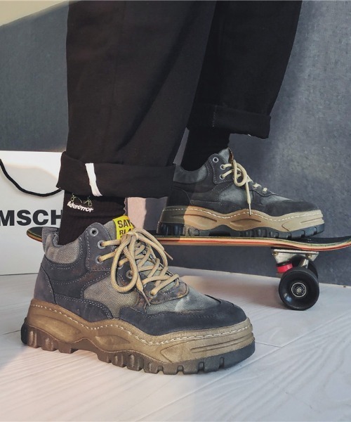 MGV（エムジーヴィー）の「ダッドミドルカットスニーカー（スニーカー・メンズ・ブラック/ベージュ/グレー・MEDIUM/LARGE/X-LARGE）」の6枚目の写真