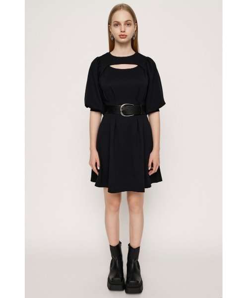 SLY(スライ)の「FRONT OPEN TUCK SLEEVE S/OP フロント オープン タック スリーブ ショート ワンピース(ワンピース・レディース・ブラック/アイボリー・1/2)」の11枚目の写真