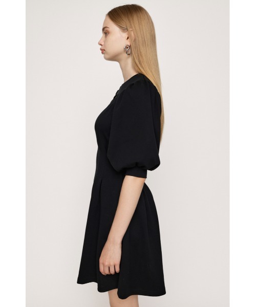 SLY(スライ)の「FRONT OPEN TUCK SLEEVE S/OP フロント オープン タック スリーブ ショート ワンピース(ワンピース・レディース・ブラック/アイボリー・1/2)」の14枚目の写真