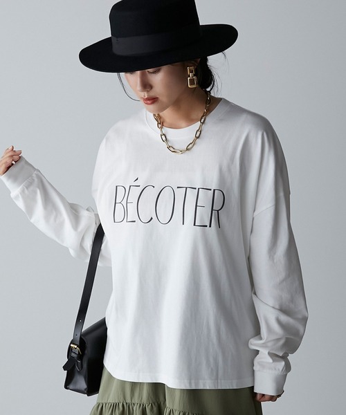 Anss.me(アンスミー)の「【Anss.me】オーバーサイズシンプルロゴプリントロンT(Tシャツ/カットソー・レディース・ホワイト系2/ブラウン/ホワイト系1/ブラック/チャコールグレー・FREE)」の18枚目の写真