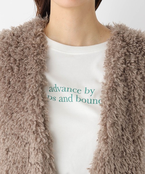 LEPSIM（レプシィム）の「ファーベスト　183983（ベスト・レディース・ブラウン/グレイッシュベージュ/チャコールグレー・FREE）」の15枚目の写真