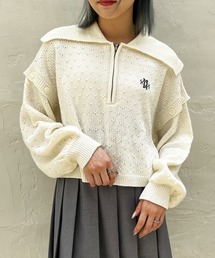 179/WG（イチナナキュウダブルジー）の「2WAYハーフZIPニット／ベスト（袖取り外し）（ニット/セーター・レディース）」