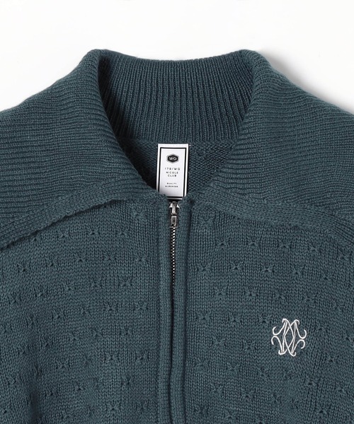 179/WG（イチナナキュウダブルジー）の「2WAYハーフZIPニット／ベスト（袖取り外し）（ニット/セーター・レディース・ブラック×ホワイト/ブルー/オフホワイト・FREE）」の8枚目の写真