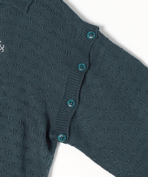 179/WG（イチナナキュウダブルジー）の「2WAYハーフZIPニット／ベスト（袖取り外し）（ニット/セーター・レディース・ブラック×ホワイト/ブルー/オフホワイト・FREE）」の9枚目の写真