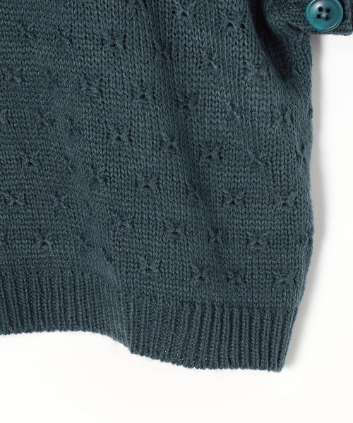 179/WG（イチナナキュウダブルジー）の「2WAYハーフZIPニット／ベスト（袖取り外し）（ニット/セーター・レディース・ブラック×ホワイト/ブルー/オフホワイト・FREE）」の11枚目の写真