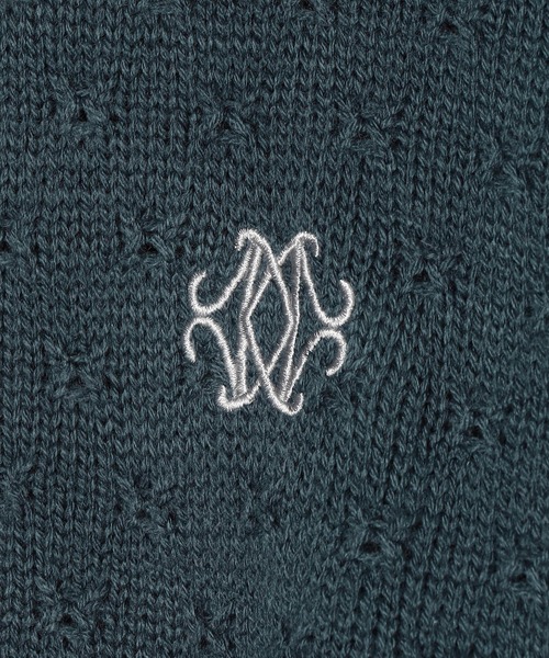 179/WG（イチナナキュウダブルジー）の「2WAYハーフZIPニット／ベスト（袖取り外し）（ニット/セーター・レディース・ブラック×ホワイト/ブルー/オフホワイト・FREE）」の13枚目の写真