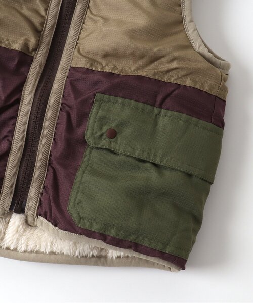 BREEZE（ブリーズ）の「【WEB限定】 リバーシブルボアベスト（ベスト・キッズ・パープル/ネイビー/レッド/アイボリー・100/130/110/150/80/140/90/120）」の14枚目の写真