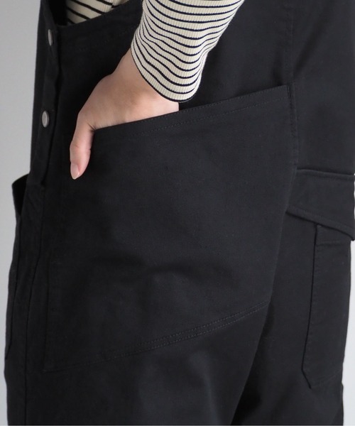 cepo（セポ）の「チノワークサロペット（サロペット/オーバーオール・レディース・キャメル/ブラック・L/M）」の15枚目の写真