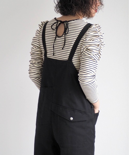 cepo（セポ）の「チノワークサロペット（サロペット/オーバーオール・レディース・キャメル/ブラック・L/M）」の4枚目の写真