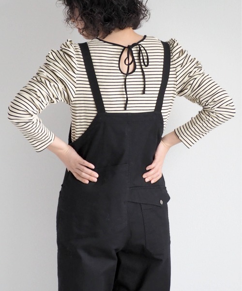 cepo（セポ）の「チノワークサロペット（サロペット/オーバーオール・レディース・キャメル/ブラック・L/M）」の5枚目の写真