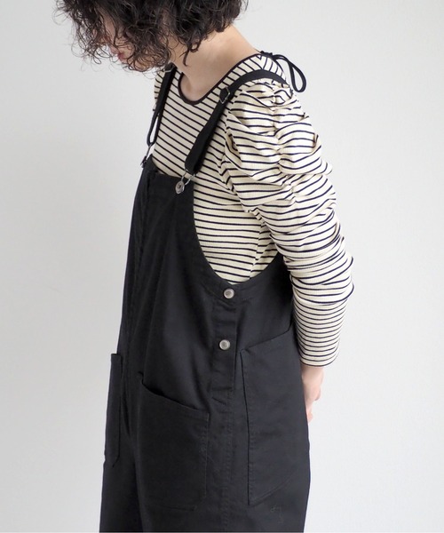 cepo（セポ）の「チノワークサロペット（サロペット/オーバーオール・レディース・キャメル/ブラック・L/M）」の6枚目の写真