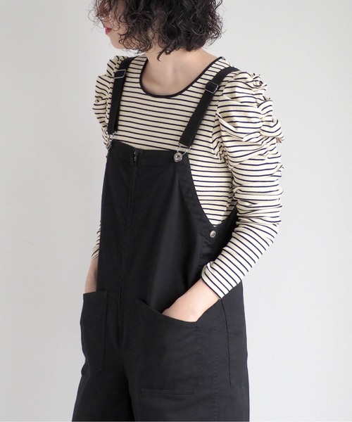 cepo（セポ）の「チノワークサロペット（サロペット/オーバーオール・レディース・キャメル/ブラック・L/M）」の7枚目の写真