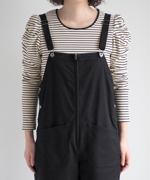 cepo（セポ）の「チノワークサロペット（サロペット/オーバーオール・レディース・キャメル/ブラック・L/M）」の8枚目の写真