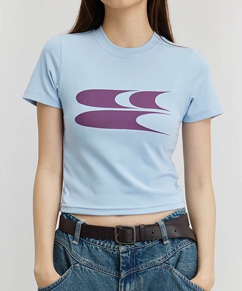 WESTBOY(ウエストボーイ)の「タイトロゴTシャツCC23WTP05【Cryng Center】(Tシャツ/カットソー・メンズ・グレー/ホワイト/ブルー/ピンク/ブラック・L/S/M)」の4枚目の写真