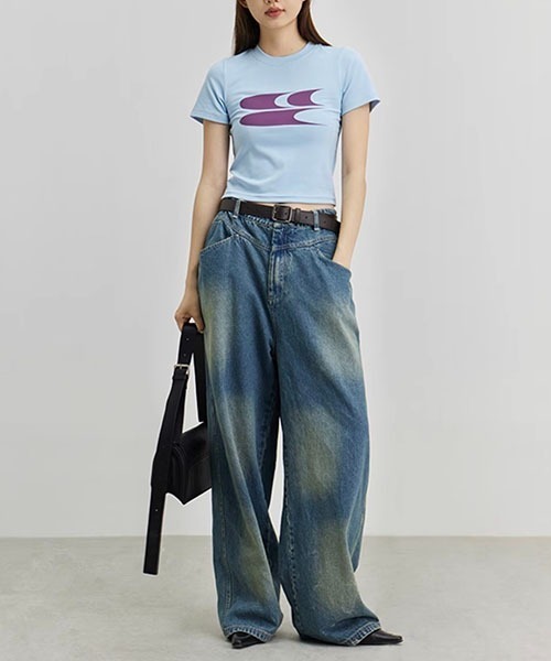 WESTBOY(ウエストボーイ)の「タイトロゴTシャツCC23WTP05【Cryng Center】(Tシャツ/カットソー・メンズ・グレー/ホワイト/ブルー/ピンク/ブラック・L/S/M)」の16枚目の写真