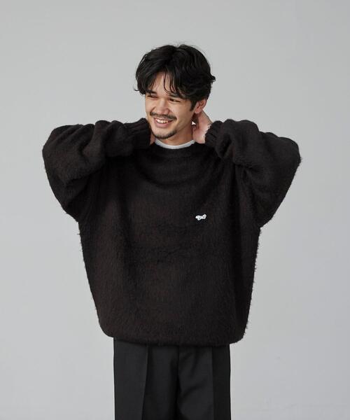 PENNEYS（ぺニーズ）の「PENNEYS（ぺニーズ）別注ビッグシルエットシャギーニット（ニット/セーター・メンズ・ライトブルー/ライトグレー/ネイビー/ブラック・L/M/XL/S）」の10枚目の写真