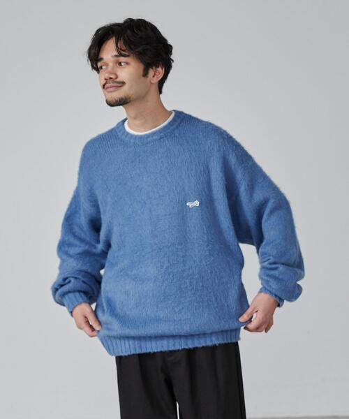 PENNEYS（ぺニーズ）の「PENNEYS（ぺニーズ）別注ビッグシルエットシャギーニット（ニット/セーター・メンズ・ライトブルー/ライトグレー/ネイビー/ブラック・L/M/XL/S）」の13枚目の写真