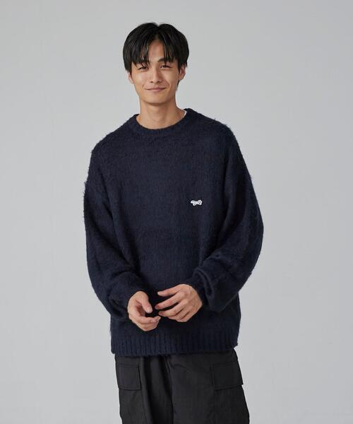 PENNEYS（ぺニーズ）の「PENNEYS（ぺニーズ）別注ビッグシルエットシャギーニット（ニット/セーター・メンズ・ライトブルー/ライトグレー/ネイビー/ブラック・L/M/XL/S）」の16枚目の写真