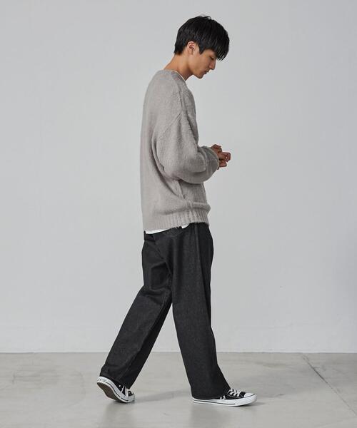 PENNEYS（ぺニーズ）の「PENNEYS（ぺニーズ）別注ビッグシルエットシャギーニット（ニット/セーター・メンズ・ライトブルー/ライトグレー/ネイビー/ブラック・L/M/XL/S）」の18枚目の写真