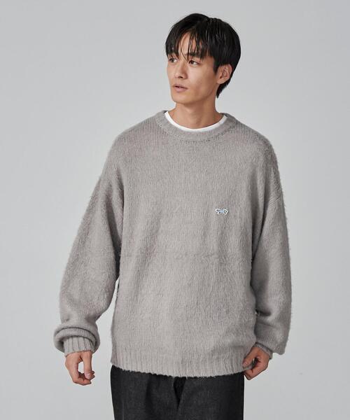 PENNEYS（ぺニーズ）の「PENNEYS（ぺニーズ）別注ビッグシルエットシャギーニット（ニット/セーター・メンズ・ライトブルー/ライトグレー/ネイビー/ブラック・L/M/XL/S）」の19枚目の写真