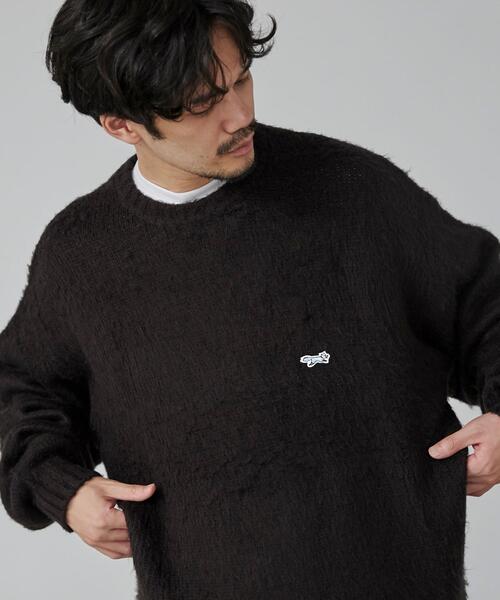 PENNEYS（ぺニーズ）の「PENNEYS（ぺニーズ）別注ビッグシルエットシャギーニット（ニット/セーター・メンズ・ライトブルー/ライトグレー/ネイビー/ブラック・L/M/XL/S）」の21枚目の写真