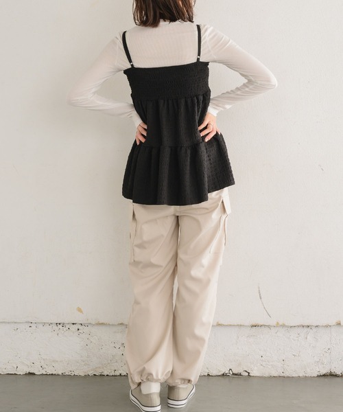 RETRO GIRL（レトロガール）の「【セットアイテム】ジャガードキャミビスチェSET（Tシャツ/カットソー・レディース・ブラック/ホワイト・FREE）」の18枚目の写真