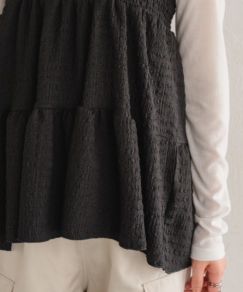 RETRO GIRL（レトロガール）の「【セットアイテム】ジャガードキャミビスチェSET（Tシャツ/カットソー・レディース・ブラック/ホワイト・FREE）」の22枚目の写真