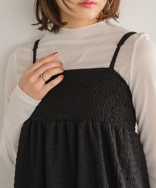 RETRO GIRL（レトロガール）の「【セットアイテム】ジャガードキャミビスチェSET（Tシャツ/カットソー・レディース・ブラック/ホワイト・FREE）」の19枚目の写真