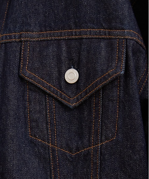 ANGIE（アンジー）の「ビッグシルエットデニムジャケット / オーバーサイズGジャン（デニムジャケット・レディース・ネイビー/ブラック/ブルー・FREE）」の11枚目の写真