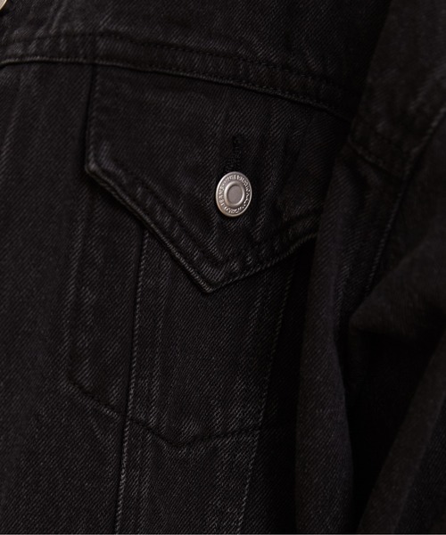 ANGIE（アンジー）の「ビッグシルエットデニムジャケット / オーバーサイズGジャン（デニムジャケット・レディース・ネイビー/ブラック/ブルー・FREE）」の10枚目の写真